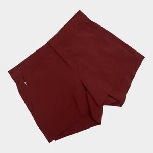 Athleta Maroon High Rise Active Mini Shorts